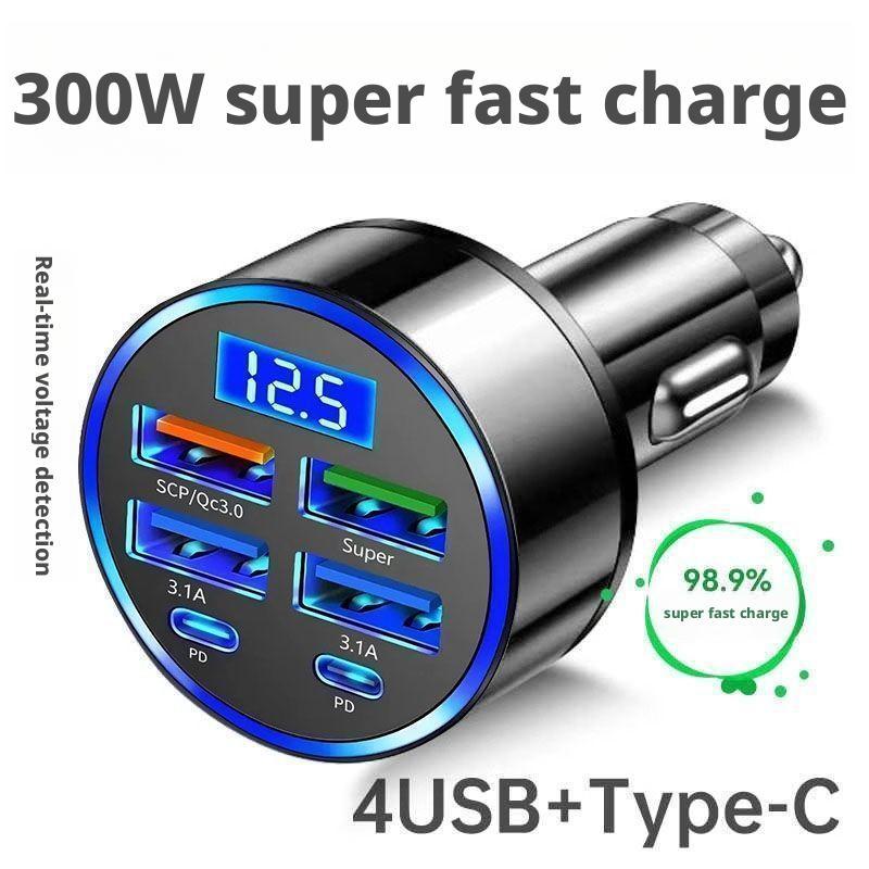 300W PD Car Charger 6 Ports Fa - đánh giá và giá Usb C Hub