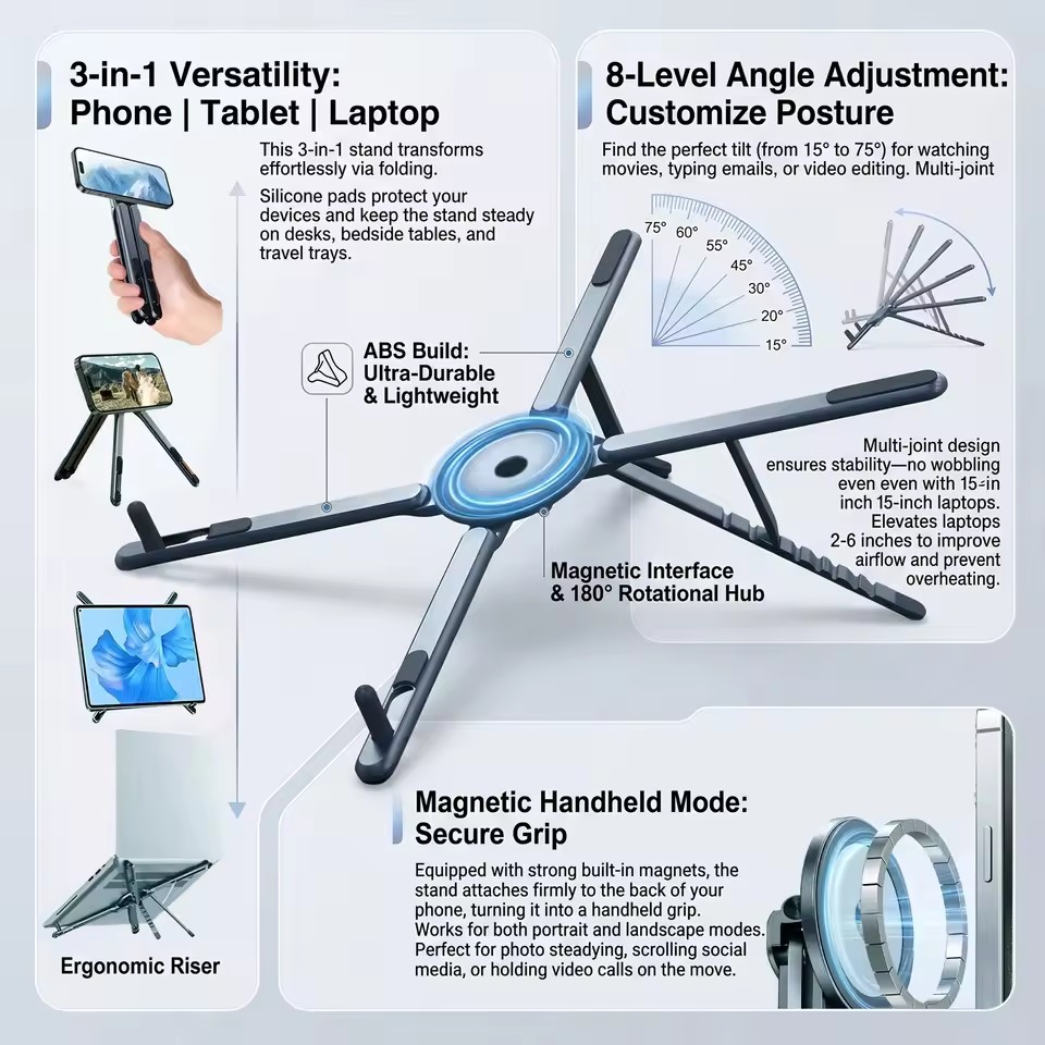 Portable Magnetic Phone Holder - đánh giá và giá Laptop Stand