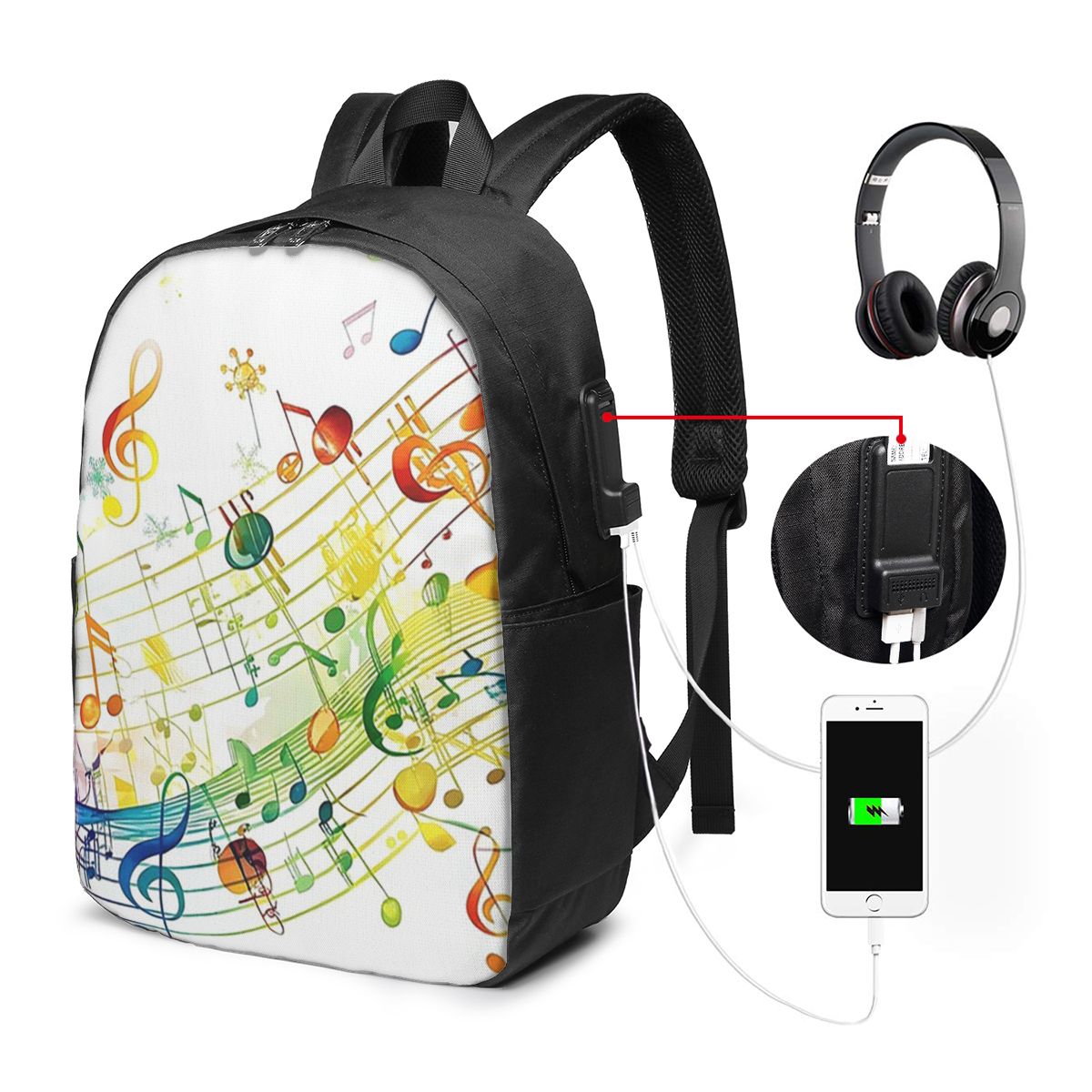 Abstract Piano Keys With Music - đánh giá và giá Laptop Bag