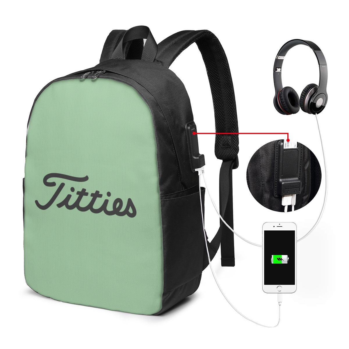 Titties Golf Ball Backpack Tra - đánh giá và giá Laptop Bag