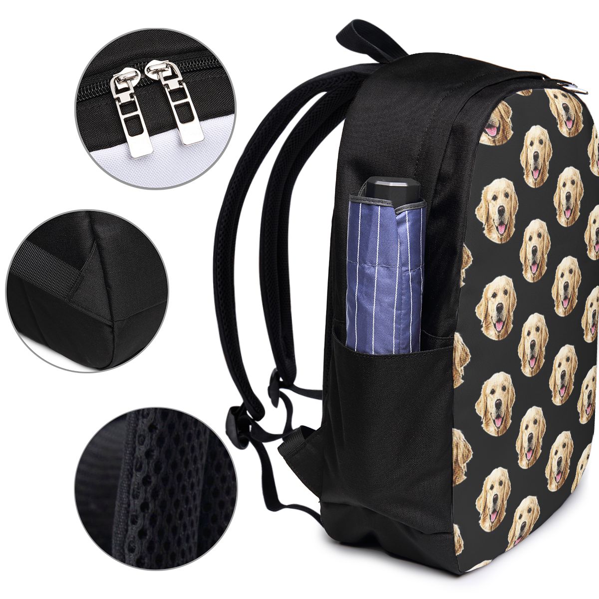 Funny Golden Retriever Face Po - đánh giá và giá Laptop Bag
