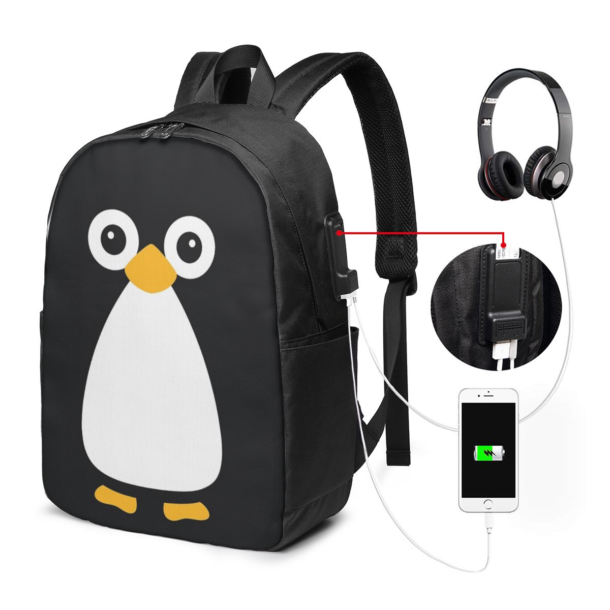Cute Vector Penguin Backpack T - đánh giá và giá Laptop Bag